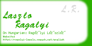 laszlo ragalyi business card